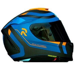 Casco integral HJC RPHA70 Carbon Reple Azul / Naranja - Imagen 2