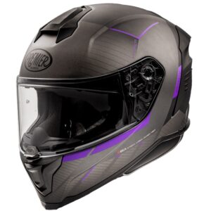 PREMIER Hyper RS 18 BM Gray / Lilac Full-Face Helmet - Image 1