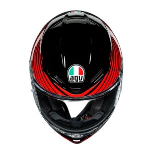Casco integral AGV K6 Rush Negro / Rojo - Imagen 4