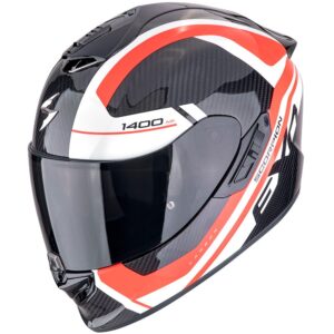 Casco integral SCORPION Exo 1400 Evo II Carbon Blanco / Rojo / Negro - Imagen 1