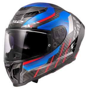 Casco integral LS2 FF807 Dragon Carbon Trax Azul / Rojo - Imagen 1