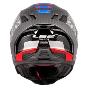 Casco integral LS2 FF807 Dragon Carbon Trax Azul / Rojo - Imagen 4