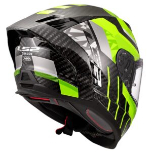 Casco integral LS2 FF807 Dragon Carbon Trax Amarillo - Imagen 2