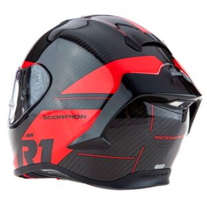 SCORPION Exo R1 Evo Carbon Air Rally Black / Red Full-Face Helmet - Image 3