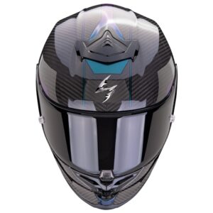 SCORPION Exo R1 Evo Carbon Air Rally Black / Blue Full-Face Helmet - Image 3