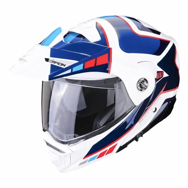 SCORPION ADX2 Camino White / Blue / Red Modular Helmet SCORPION ADX2 Camino White / Blue / Red Modular Helmet