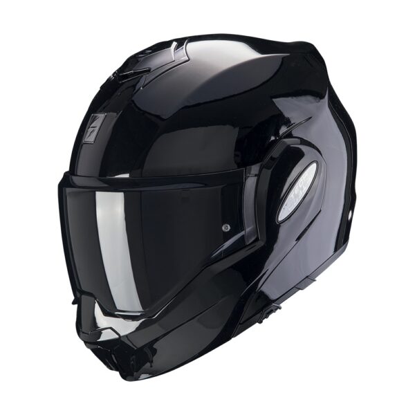 Casco modular SCORPION Exo Tech Evo Solid Negro Brillo