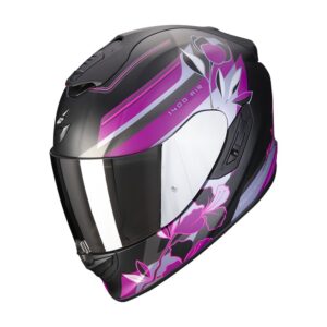 SCORPION EXO-1400 Evo Gaia Black Matt / Pink Full-Face Helmet
