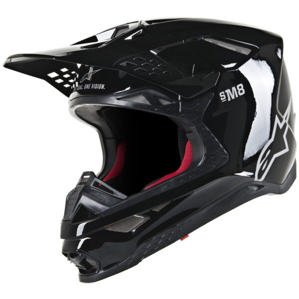 Casco de motocross ALPINESTARS Supertech SM8 Solid Negro Brillo