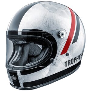 PREMIER Trophy Platinum DR DO 92 22.05 Grey / Black / Red Full-Face Helmet - Image 1