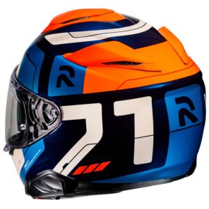 Casco integral HJC RPHA 71 Cozad Azul / Naranja - Imagen 2