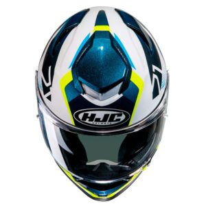 Casco integral HJC RPHA 71 Hapel Blanco / Azul / Amarillo - Imagen 4