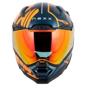 NEXX X.WST3 B-Side Blue / Orange Full-Face Helmet - Image 3