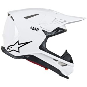 Casco de motocross ALPINESTARS Supertech SM8 Solid Blanco Brillo