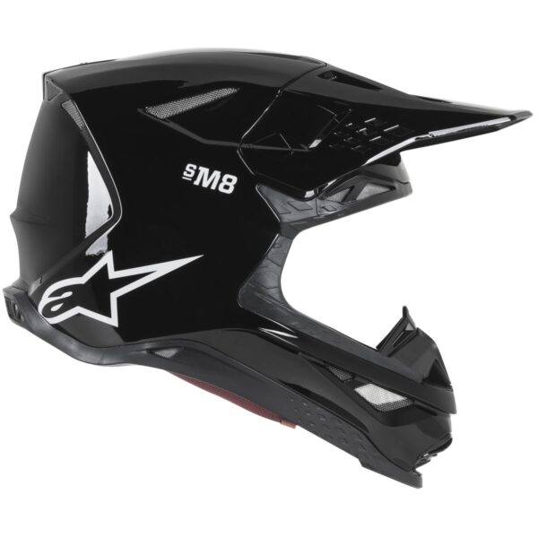 Casco de motocross ALPINESTARS Supertech SM8 Solid Negro Brillo