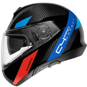 Casco modular SCHUBERTH C4 Pro Carbon Avio Negro / Azul