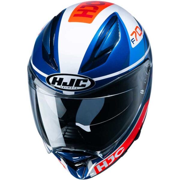 HJC F70 Tino Blue / Orange Full-Face Helmet