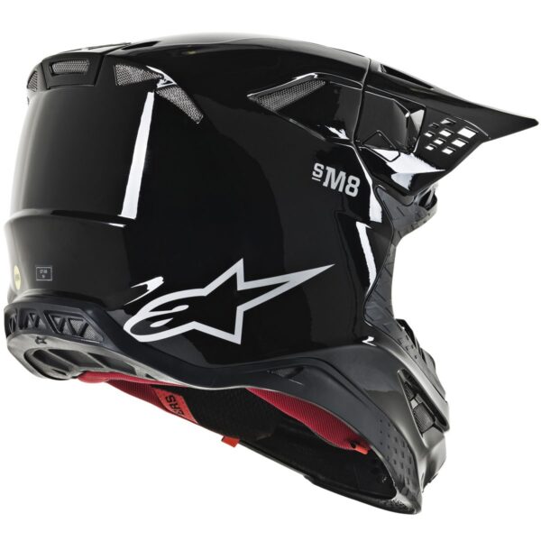 Casco de motocross ALPINESTARS Supertech SM8 Solid Negro Brillo