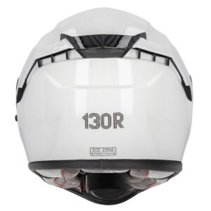 130R Kashima Gloss White Full-Face Helmet - Image 4