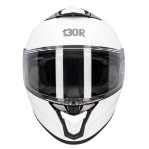 130R Kashima Gloss White Full-Face Helmet - Image 3