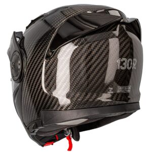 Casco integral 130R Hiro P / J Carbon Negro Brillo - Imagen 4