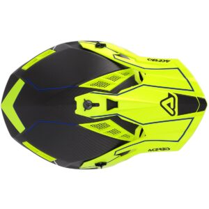 ACERBIS Steel Carbon Black / Fluo Yellow Motocross Helmet - Image 4