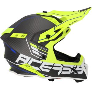 ACERBIS Steel Carbon Black / Fluo Yellow Motocross Helmet - Image 5