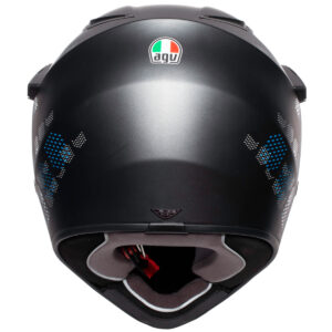 Casco trail AGV AX9 Antartica Negro Mate / Cian - Imagen 4