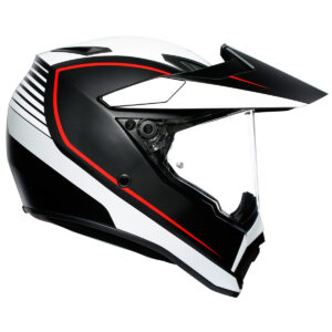 AGV AX9 Pacific Road Matt Black / White / Red Adventure Helmet - Image 4