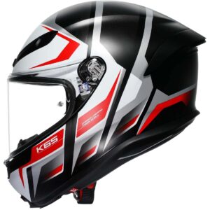 Casco integral AGV K6-S Karve Negro Mate / Blanco / Rojo - Imagen 3