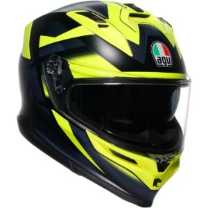 Casco integral AGV K7 Glimpse Negro Mate / Amarillo Flúor - Imagen 1