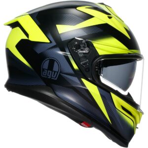 Casco integral AGV K7 Glimpse Negro Mate / Amarillo Flúor - Imagen 2