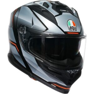 AGV K7 Jaeger Black / Silver Full-Face Helmet - Image 1