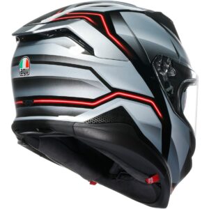 AGV K7 Jaeger Black / Silver Full-Face Helmet - Image 3