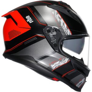 Casco integral AGV K7 Kyber Negro Mate / Rojo - Imagen 2