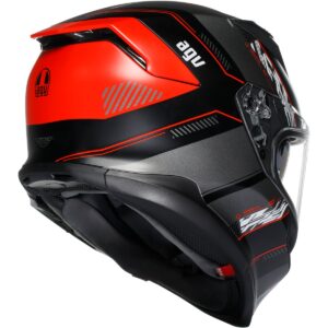 Casco integral AGV K7 Kyber Negro Mate / Rojo - Imagen 3