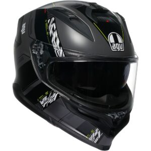 AGV K7 Kyber Matt Grey / Yellow Fluo Full-Face Helmet - Image 1