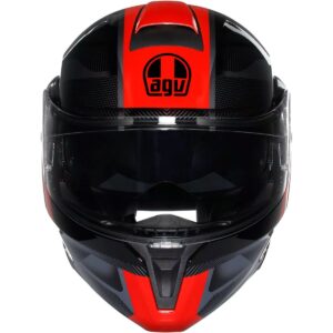 AGV Streetmodular E2206 Ledro Black / Red Modular Helmet - Image 3