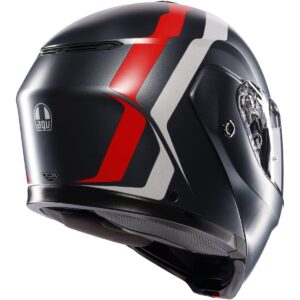 Casco modular AGV Streetmodular E2206 Resia Gris Mate / Plata / Rojo - Imagen 3