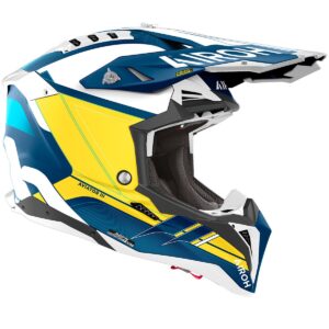 Casco de motocross AIROH Aviator 3 Saber Azul Mate - Imagen 2