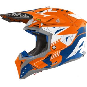 Casco de motocross AIROH Aviator 3 Spin Naranja Flúor Mate - Imagen 1