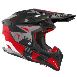 AIROH Aviator 3 Spin Red Matt Motocross Helmet - Image 2