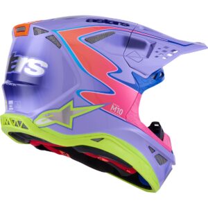 ALPINESTARS Supertech M-10 Jett Lawrence R01 Purple / Pink / Yellow Fluo Motocross Helmet - Image 4