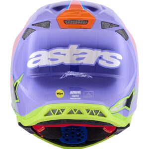 ALPINESTARS Supertech M-10 Jett Lawrence R01 Purple / Pink / Yellow Fluo Motocross Helmet - Image 3