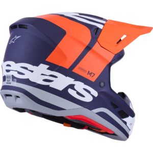 Casco de motocross ALPINESTARS S-M7 Core Naranja / Azul Mate 2026 - Imagen 4