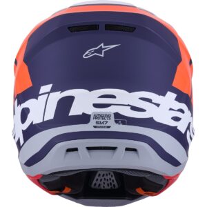 Casco de motocross ALPINESTARS S-M7 Core Naranja / Azul Mate 2026 - Imagen 3