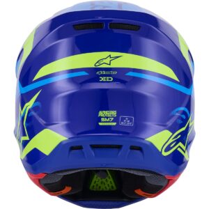 ALPINESTARS S-M7 Deed Blue / Yellow Fluo 2026 Motocross Helmet - Image 3