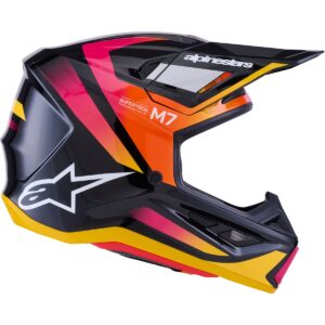 Casco de motocross ALPINESTARS S-M7 Rise Negro / Amarillo / Rosa 2026 - Imagen 5