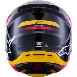 Casco de motocross ALPINESTARS S-M7 Rise Negro / Amarillo / Rosa 2026 - Imagen 3