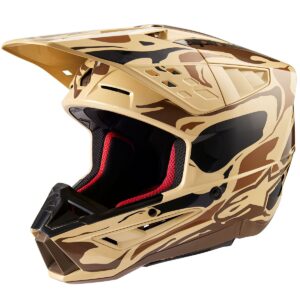 Casco de motocross ALPINESTARS S-M5 Mineral Marrón Oscuro / Kangaroo Mate 2024 - Imagen 1